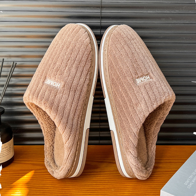 Simple Cotton Slippers Non-slip Household Slippers Indoor Women's House Shoes