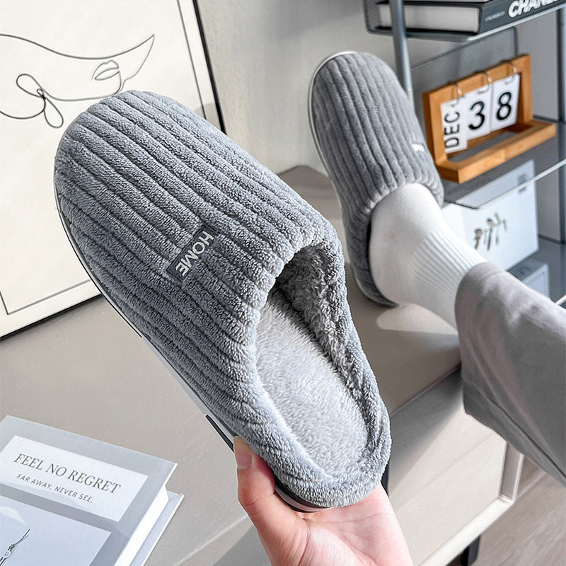 Simple Cotton Slippers Non-slip Household Slippers Indoor Women's House Shoes