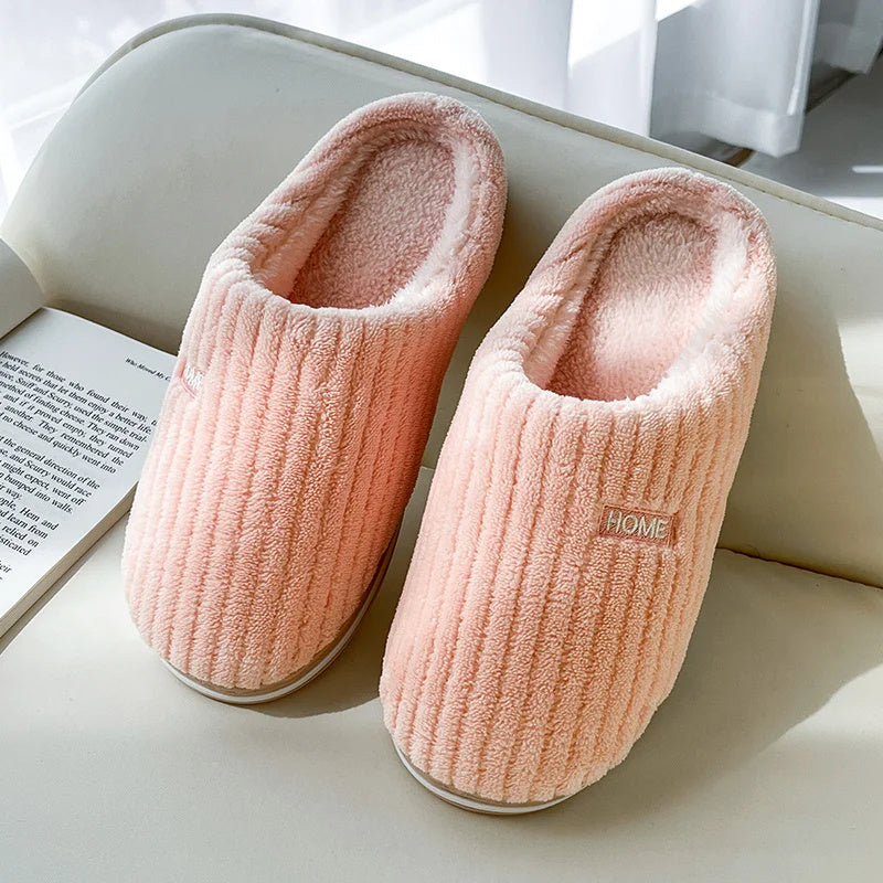 Simple Cotton Slippers Non-slip Household Slippers Indoor Women's House Shoes