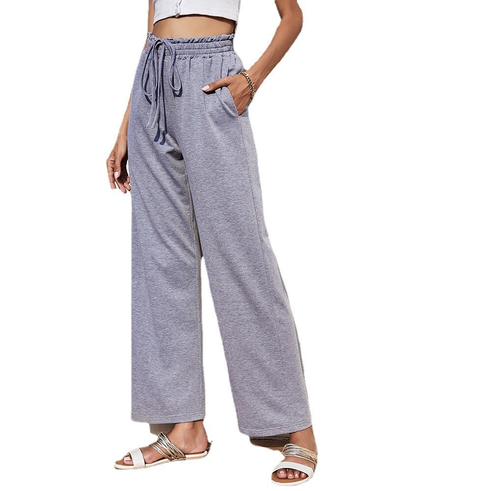 Top quality Loose Mid Knitted Elegant Flare Pants