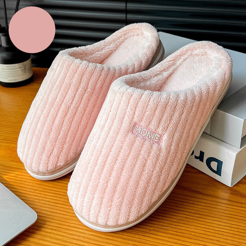 Simple Cotton Slippers Non-slip Household Slippers Indoor Women's House Shoes