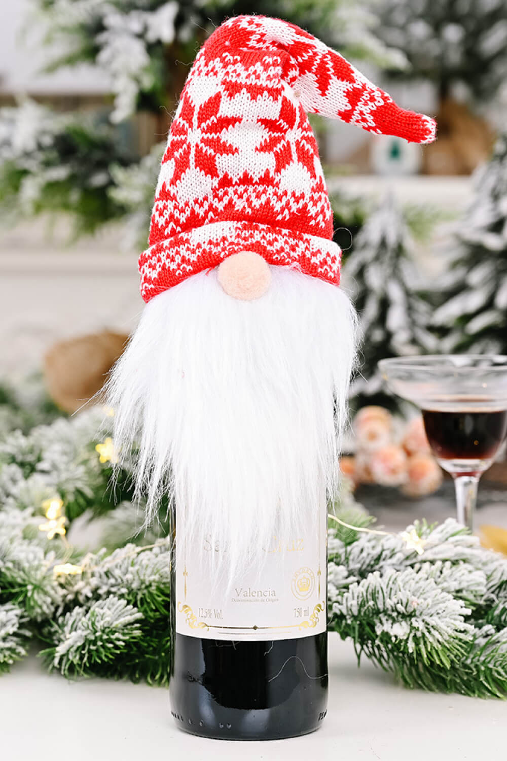 4-Pack Christmas Faceless Gnome Wine Bottle Covers (Don't forget a gift for friends at check out!)