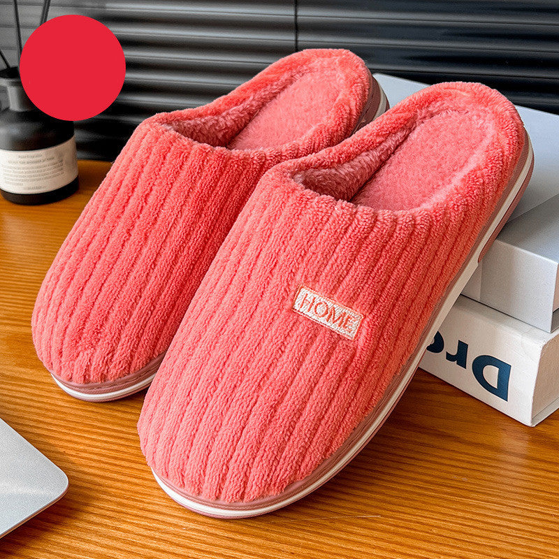 Simple Cotton Slippers Non-slip Household Slippers Indoor Women's House Shoes