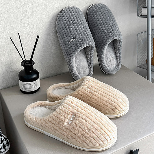 Simple Cotton Slippers Non-slip Household Slippers Indoor Women's House Shoes